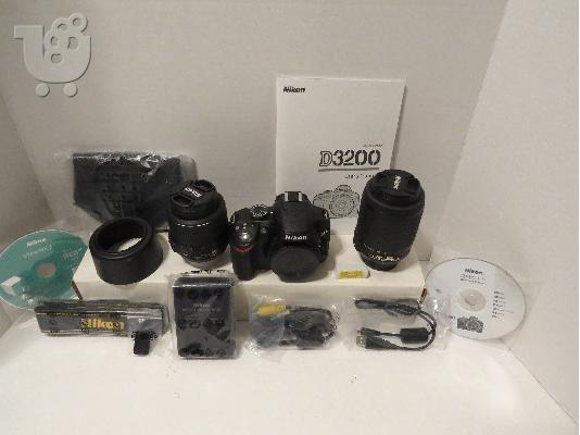 PoulaTo: Nikon D3200 D 24.2 MP ψηφιακή φωτογραφική μηχανή SLR - Μαύρο (Kit w / AF-S DX VR 18-55mm.